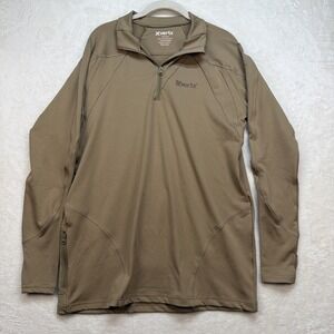 Vertx 1/4 Zip Pullover Mens Medium Tactical Performance Shirt Stretch Tan